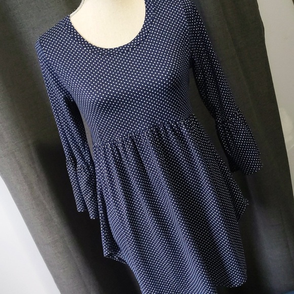 Chris & Carol Polka Dot Bell Sleeve Smock size Small - Picture 5 of 6